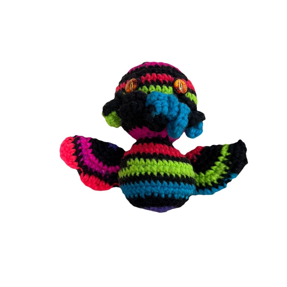 Crocheted Amigurumi Winged Stuffed Animal Eye
